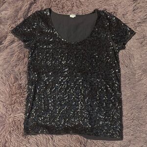 Sparkling Brown Sequin Tee